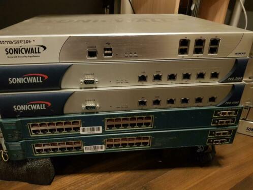2 x Cisco 3550, Sonicwall 3060, 3500, 4060