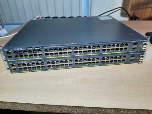 2 x Cisco WS-C2960X-48LPS-L netwerk-switch
