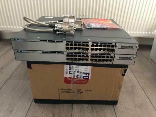 2 x Cisco WS-C3750X-24T-S incl. Rack Mount Kit