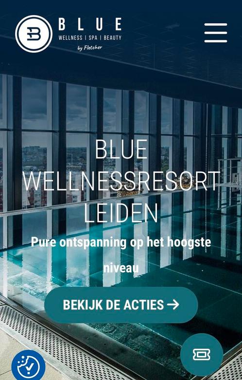 2 x entree bleu wellness Leiden Voor 15 euro per st
