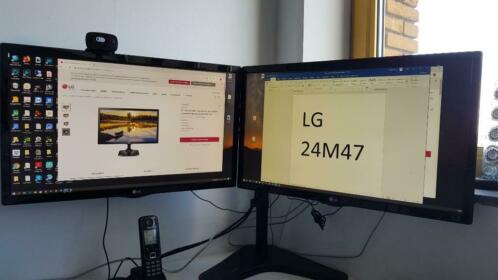 2 X LG Monitor 24M47 IPS 24034 1920X1080 full hd.