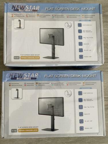 2 x Newstar flatscreen bureausteun nieuw