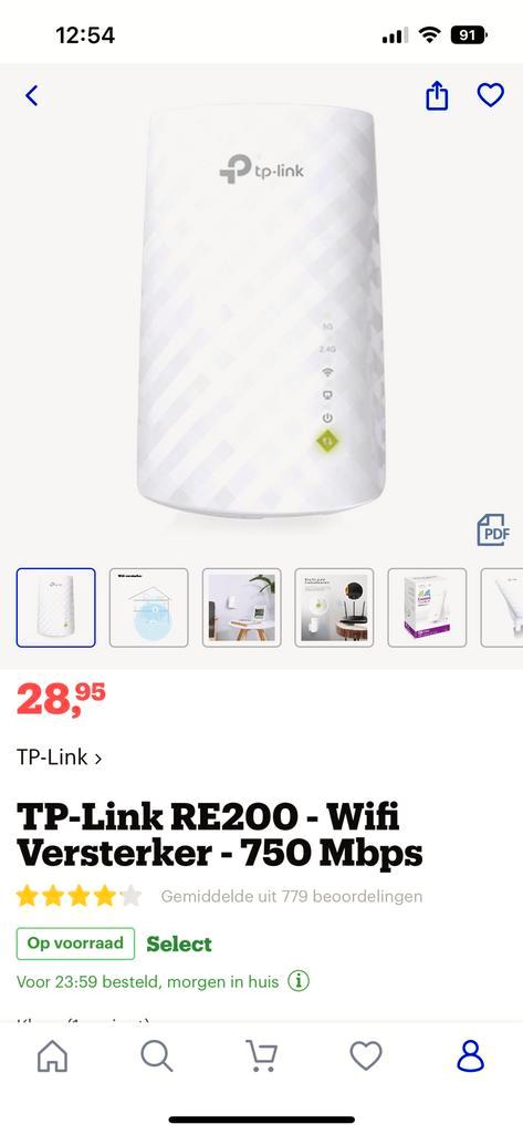 2 x wifi versterker TP-Link RE200