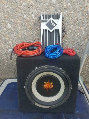 200250 rms Subwoofer verstetker kabels compleet setje