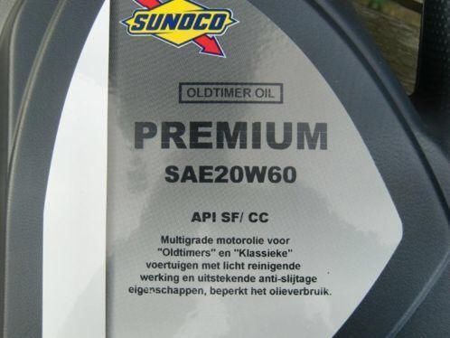 20W60 SUNOCO motorolie 5 Ltr,voor uw Engelse oldtimer. 