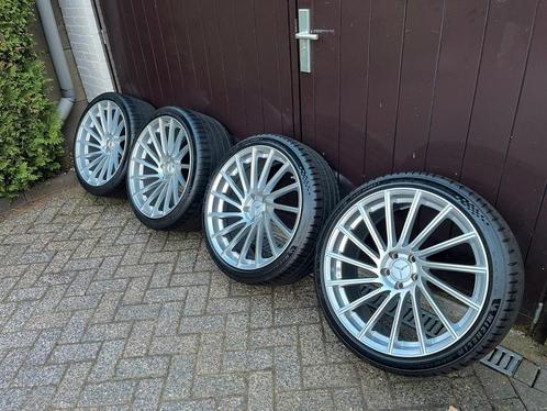 21 inch breedset velgen met Michelin banden 5x112 mercedes