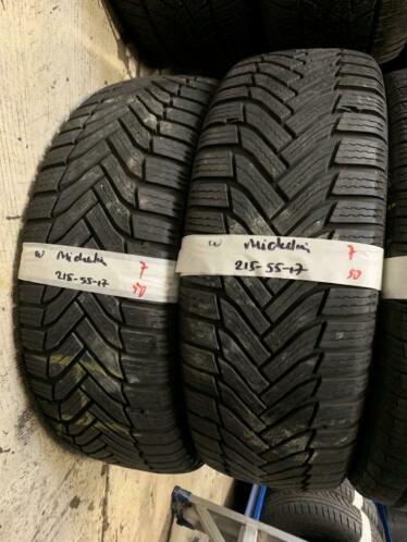 215-55-17 Michelin Winterbanden 7mm Incl Montage 215 55 17