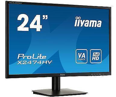 23,6034 iiyama X2474HV-B1 LED 4ms D-Sub (VGA only)