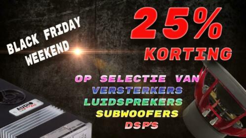 25 korting op selectie versterkers- subwoofers-luidsprekers