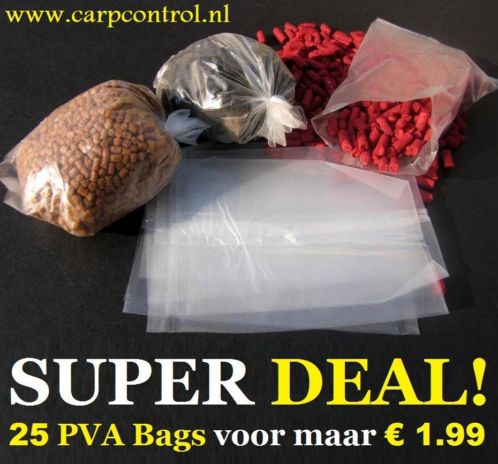 25 PVA Bags SUPER DEAL Zakjes voor boilies, pellets, karper