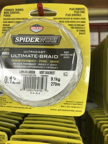 270m rollen spiderwire ultracast 8-braid  1400 tm 3000