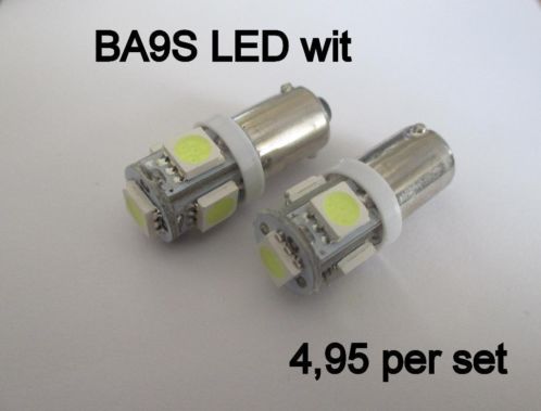 2x BA9S LED verlichting wit