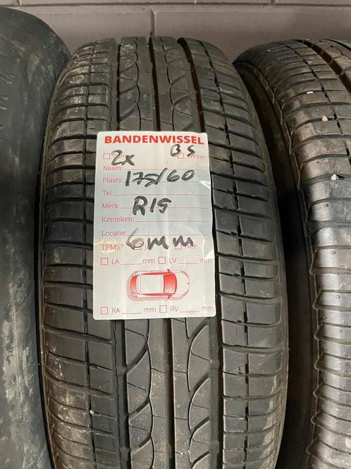 2x Bridgestone 175 60 R15 ZOMER 6MM gratis montage
