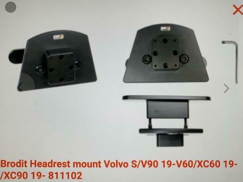 2x Brodit hoofdsteun mount voor volvo xc90  v90 xc60 v 60