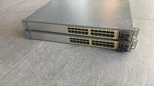 2x Cisco 3750E-24TD-S (v03), dual power  10GB  Stackcables