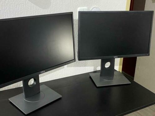 2x Dell monitoren Dell P2217H Zwart