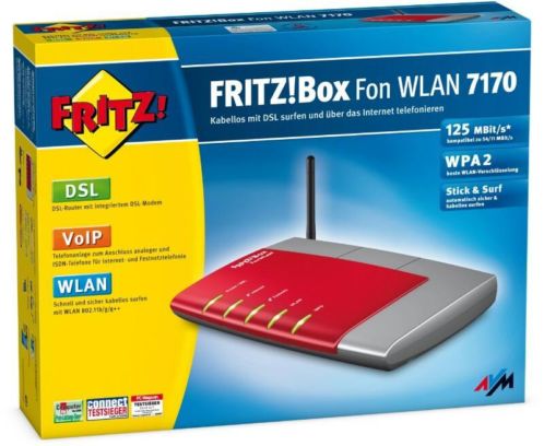 2x Fritzbox 7170 te koop.