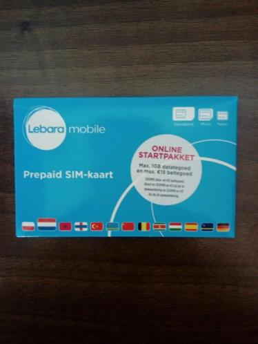 2X Lebara mobile prepaid simkaart