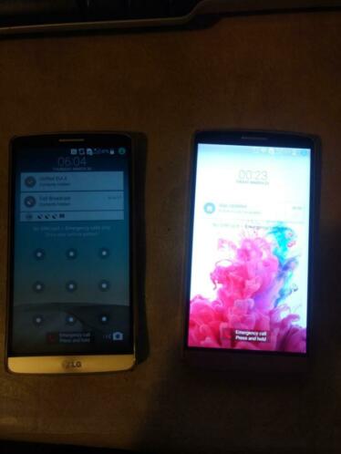 2x LG G3 16GB D855, GOUD, NIEUWE BATTERIJ