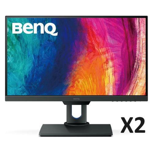 2x Monitor 25 Inch 2K QHD Resolutie - BenQ PD2500Q 2560x1440