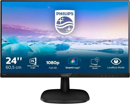 2x Philips monitor 243V7QDSB00 (23,8 inch) (VGA, DVI, HDMI)