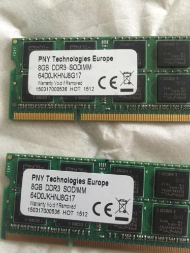 2x PNY 8GB DDR3 SODIMM 1600 mhz - PC3-12800