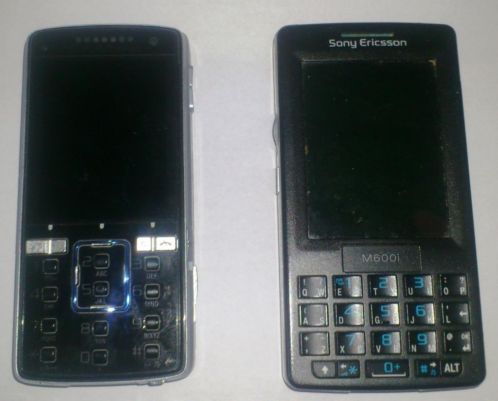 2x Sony Ericsson Mobiele telefoons.Cybershot 5.0,en M600i Zw