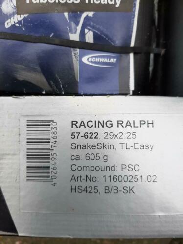 2x Swalbe Racing ralph 29 inch buitenbanden nieuw