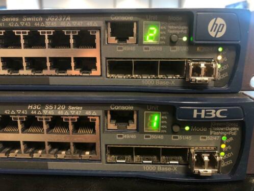 2x Switch HP JG237A en H3C S5120