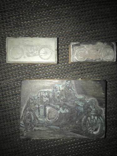 3 Harley Davidson stempels begin 1900