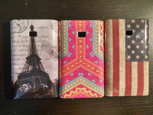 3 hoesjes case 1,99 PS LG Optimus L3 Eifeltoren Amerika