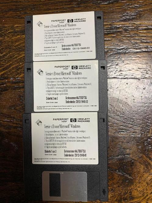 3 installatie floppys voor Paperport versie B voor Windows