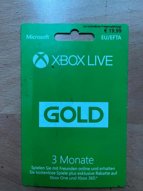 3 maand xbox live gold