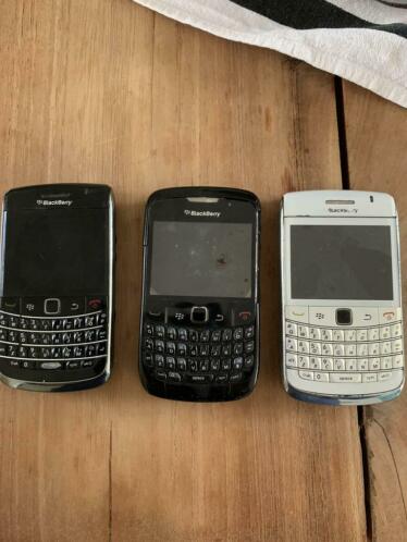 3 x blackberry telefoons