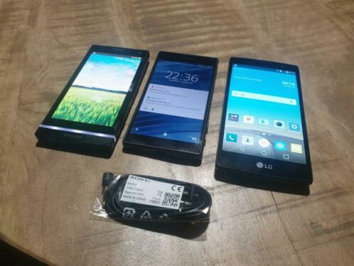 3 x Sony  LG smartphones