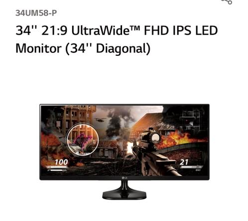 34 inch ultrawide monitor LG