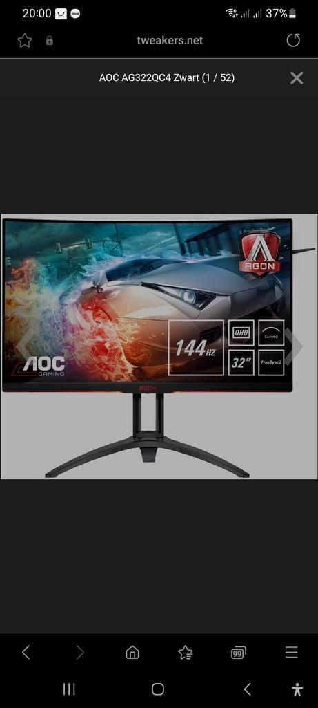 34quot curved AOC AG322QC4 gaming monitor