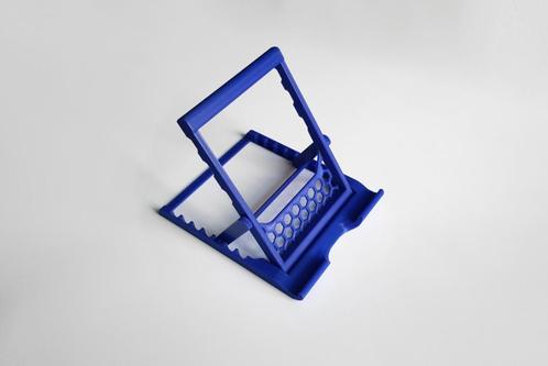 3D Geprinte tablet houder  standaard - Blauw