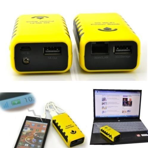 3G WiFi Router met ingebouwde accu pack 5200mAh NAS