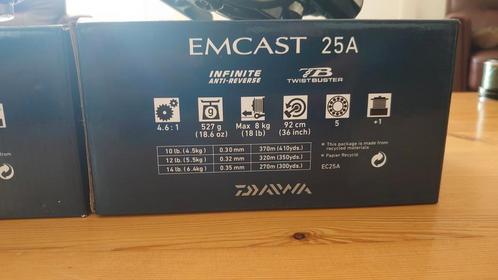 3x Daiwa Emcast 25A mini big pits in zeer goede staat