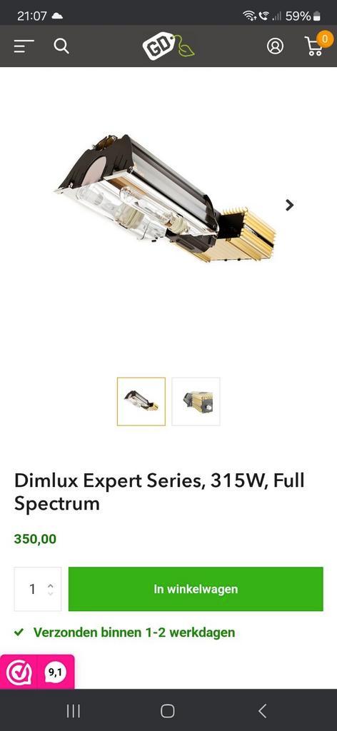 3x Dimlux 315w CMH Full Spectrum lampen