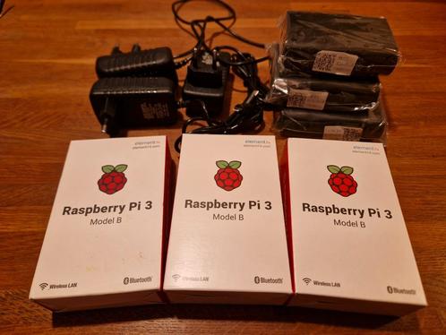 3x nieuwe Rasberry pi 3 B inclusief.