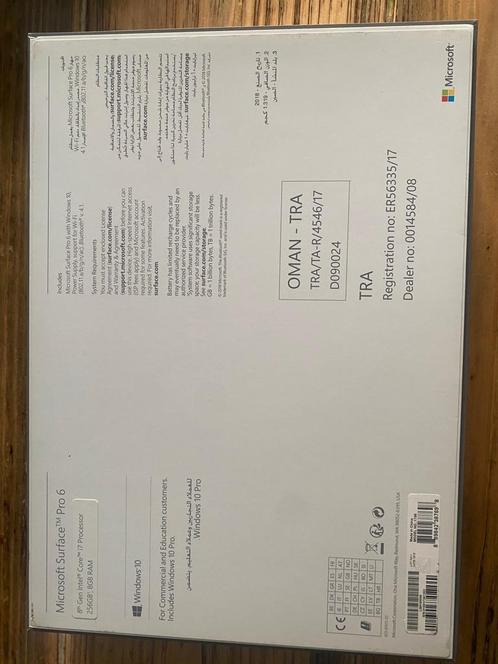 3x Surface Pro 6 i7 cpu256gb ssd8gb ram. DEFECT