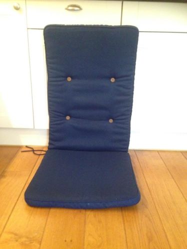 4 kussens voor tuinstoel donkerblauw als nieuw