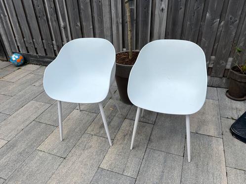 4 Witte tuin stoelen