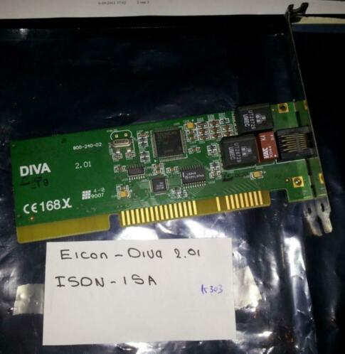 4 X ISDN ISA modem kaarten  ISA