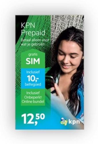 4 x simkaarten KPN beltegoed 10 euro