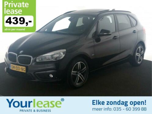 439,- Private lease  BMW 218i Sportline  Panoramadak