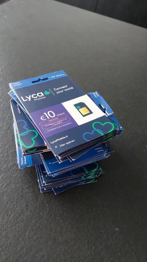 45x Lyca mobile prepaid simkaart 10,- beltegoed