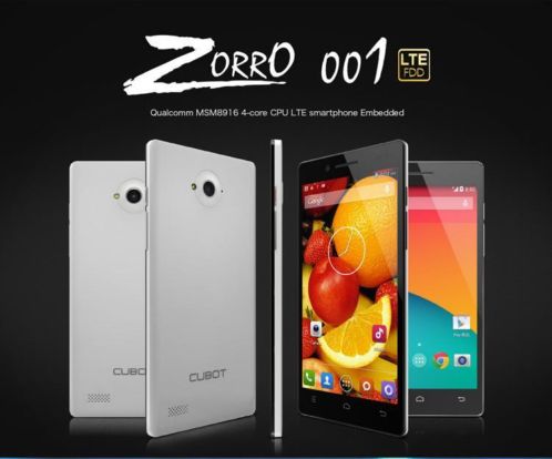 4G LTE  CUBOT ZORRO 001   133,95  5 inch, Quad, 18gb